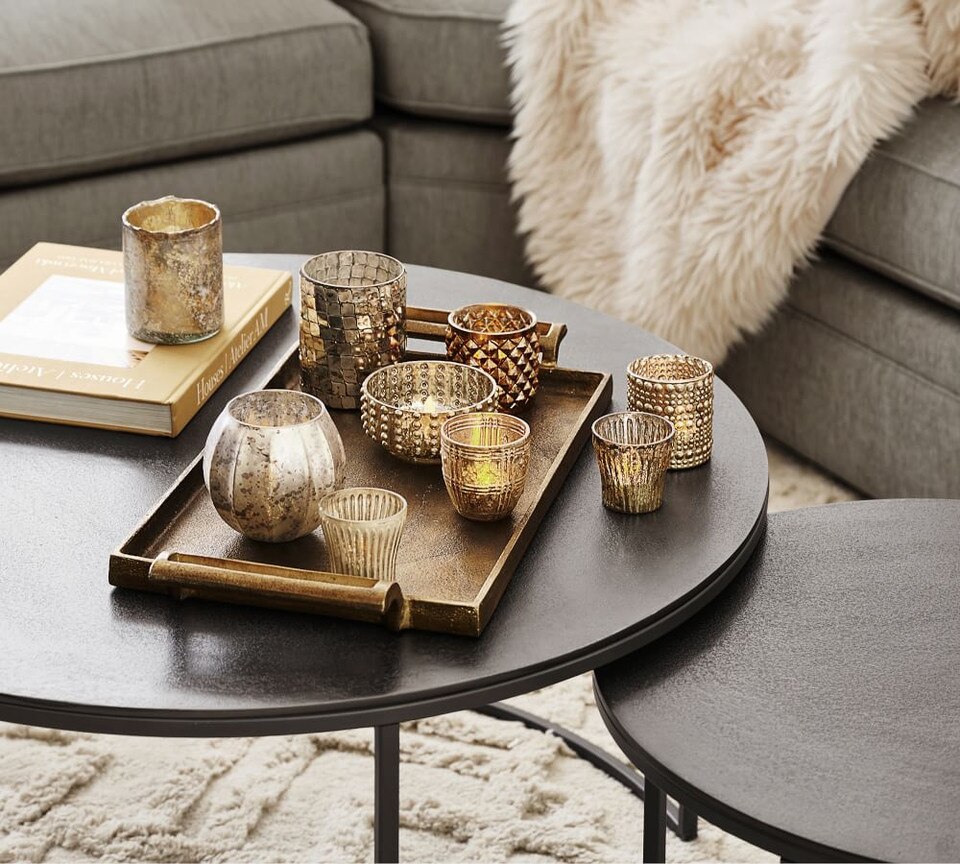 Antiqued Metal Decorative Tray Pottery Barn Australia